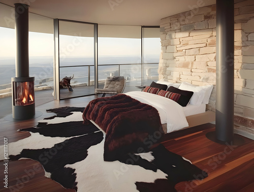 Modern Bedroom Showcases Pa...