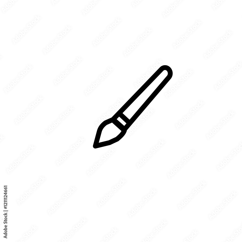 Paint icon vector line art, sign and symbol outline. Mobile apps and technology symbol icon, minimalist vector icon Paint icon vector line art, sign and symbol outline. Mobile apps and technology symbol icon, minimalist vector icon