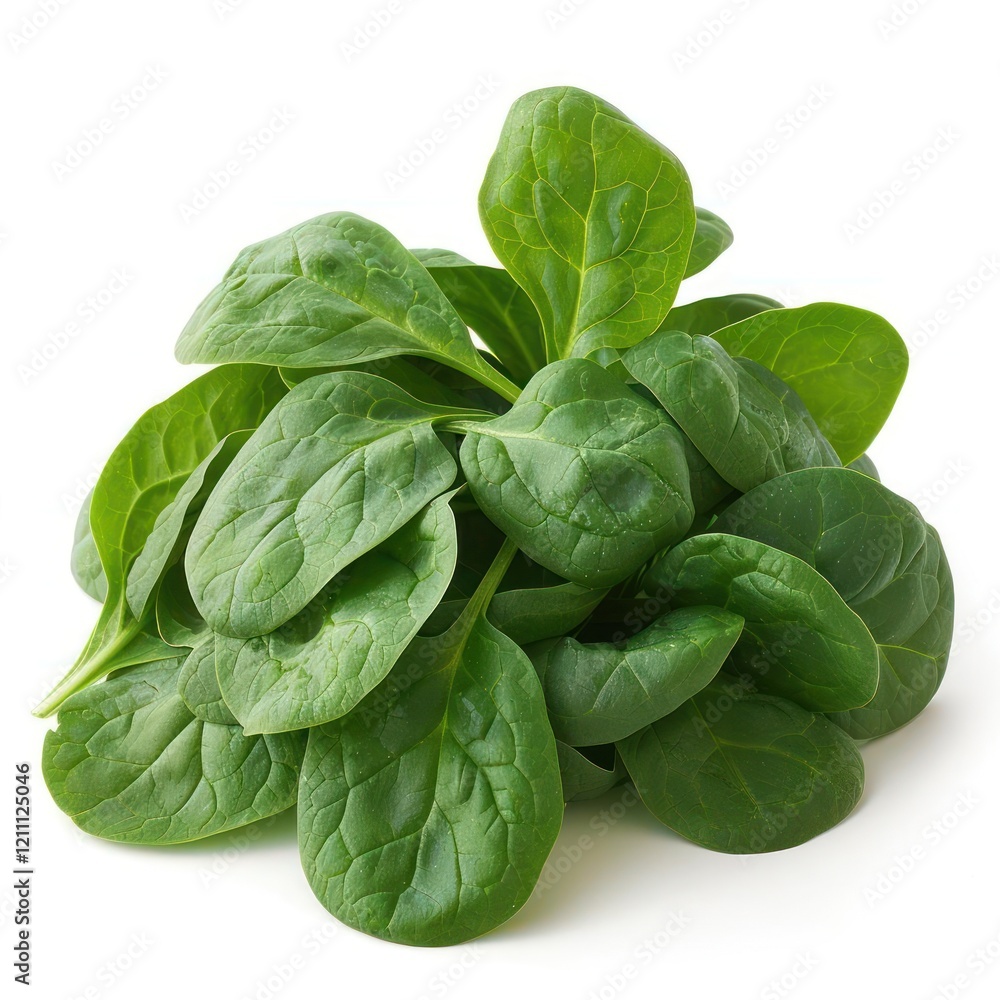 A pile of fresh spinach leaves. A pile of fresh spinach leaves.