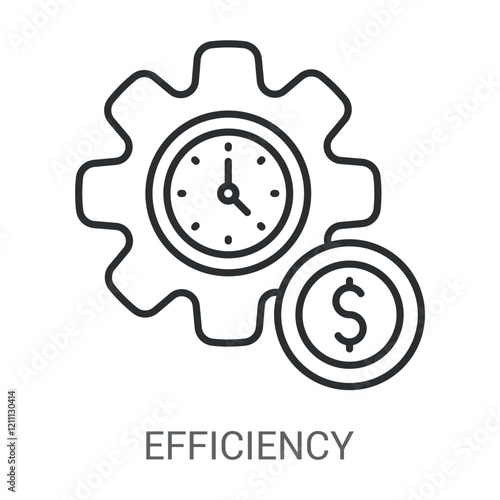 Efficiency Icon Vector Illustration Line Style