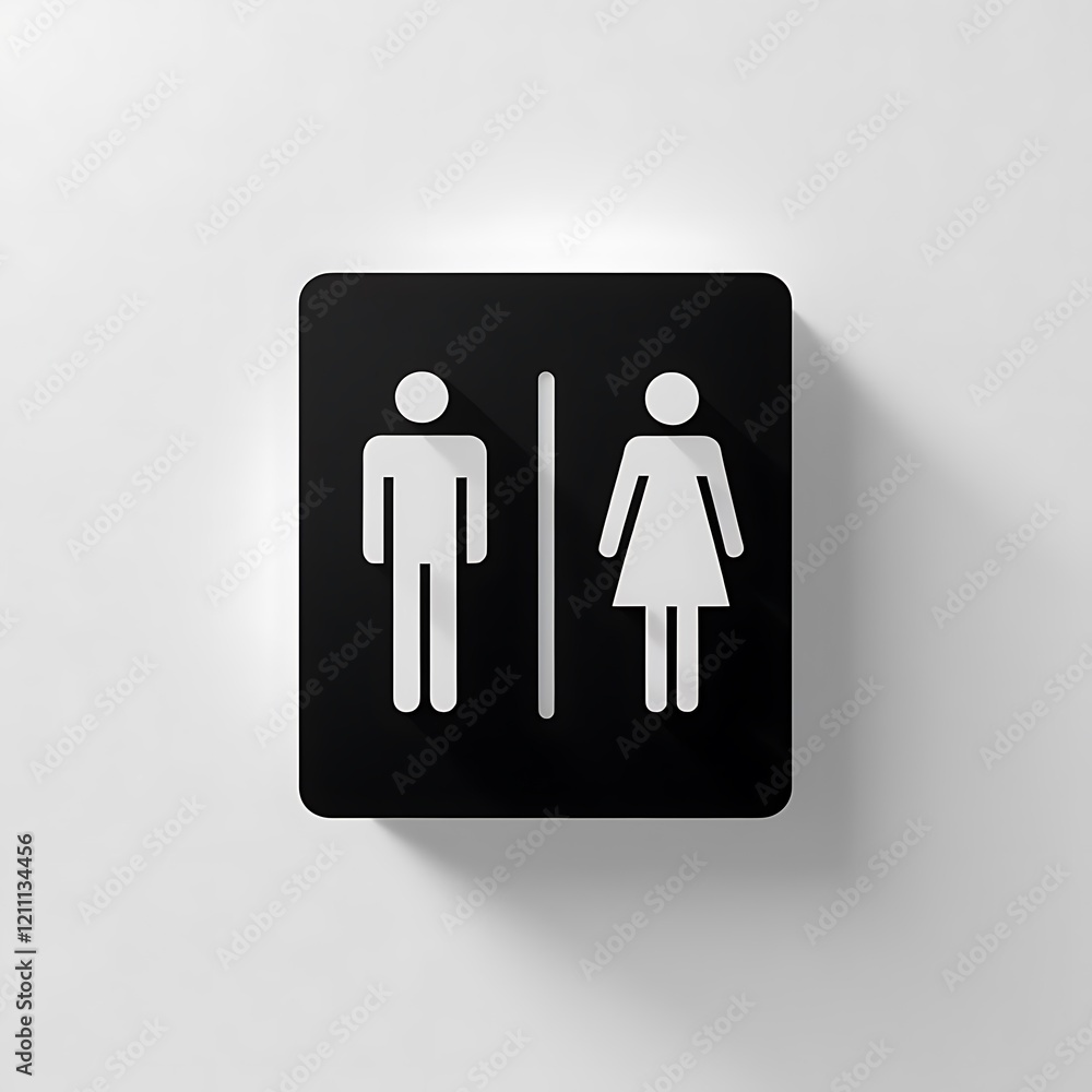 Vector Set of Black Male and Female Toilet Sign Icons Vector Set of Black Male and Female Toilet Sign Icons