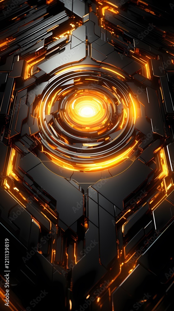Digital technology cyberpunk liquid metal spiral poster background Digital technology cyberpunk liquid metal spiral poster background