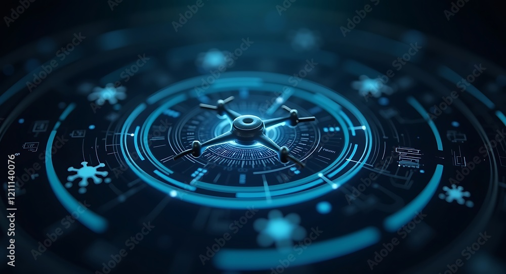 Drone Technology Futuristic Interface Control System Drone Technology Futuristic Interface Control System