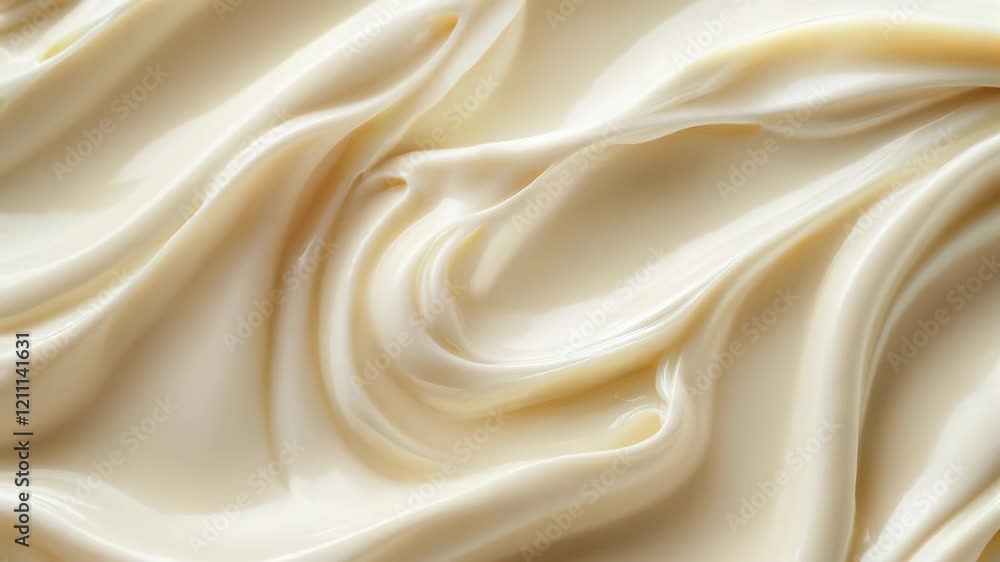 Smooth creamy liquid flow swirling in soft elegant motion Smooth creamy liquid flow swirling in soft elegant motion