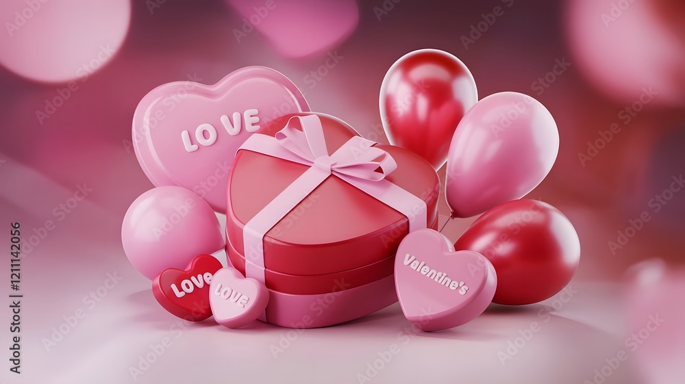 Fototapeta premium Valentines Day Romantic Gift Concept