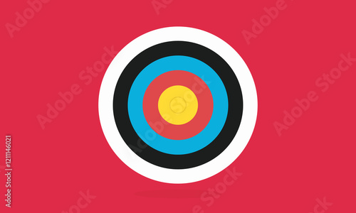 Darts target. Success Business Concept. Future technology. Business target isometric concept vector illustration. Symbolic goals achievement, success, victory. Vector Target Background.