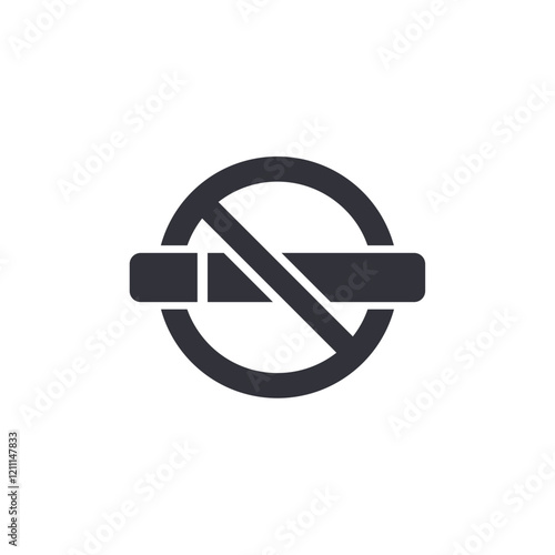 Smoking addiction solid icons, minimalist vector illustration ,simple transparent graphic element .Isolated on white background