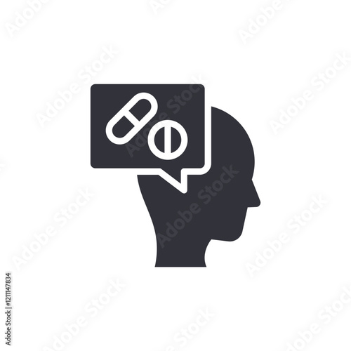 Drug addiction solid icons, minimalist vector illustration ,simple transparent graphic element .Isolated on white background