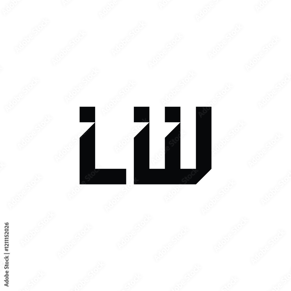 LW monogram logo design letter text name symbol monochrome logotype alphabet character simple logo LW monogram logo design letter text name symbol monochrome logotype alphabet character simple logo