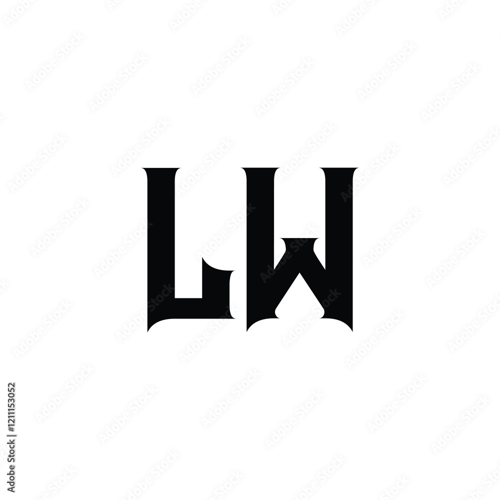 LW monogram logo design letter text name symbol monochrome logotype alphabet character simple logo LW monogram logo design letter text name symbol monochrome logotype alphabet character simple logo