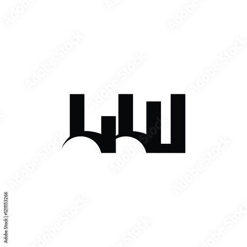 LW monogram logo design letter text name symbol monochrome logotype alphabet character simple logo photo