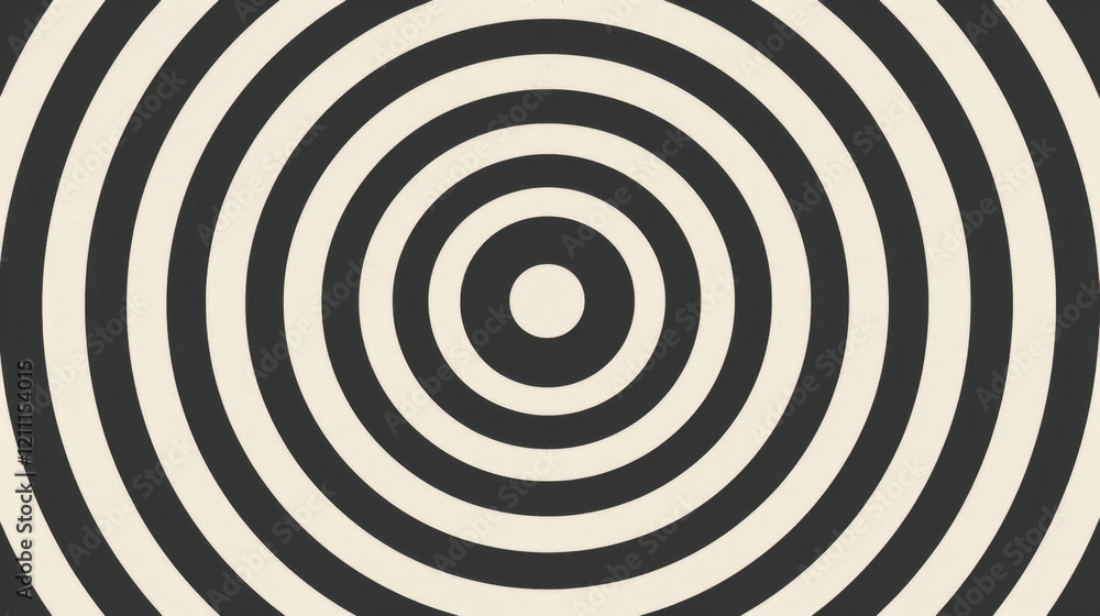 Black and white concentric circles create hypnotic pattern, drawing eye inward. This design can be used for backgrounds, art, or visual effects Black and white concentric circles create hypnotic pattern, drawing eye inward. This design can be used for backgrounds, art, or visual effects