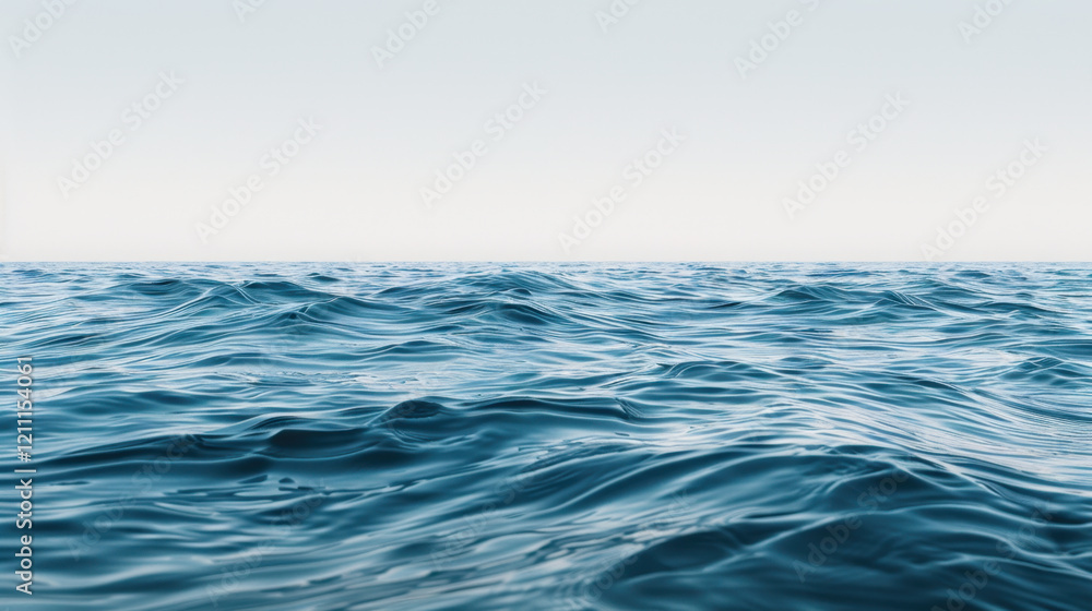 Calm ocean waves create serene atmosphere under clear sky, reflecting tranquility and peace. gentle movement of water invites relaxation and contemplation Calm ocean waves create serene atmosphere under clear sky, reflecting tranquility and peace. gentle movement of water invites relaxation and contemplation