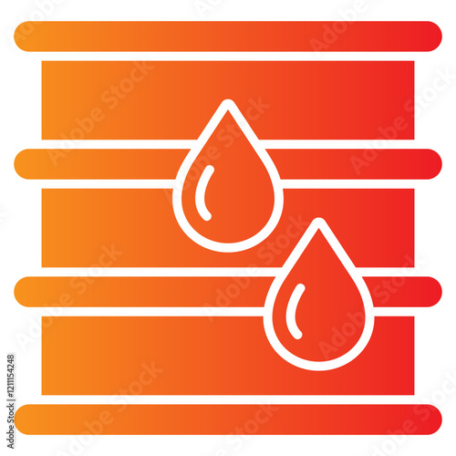 crude oil vector single icon with a glyph gradient style