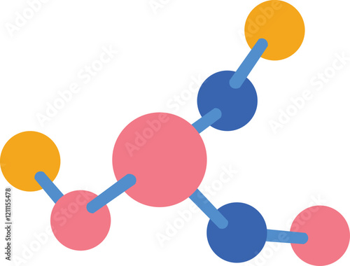 Colorful Molecule Illustration