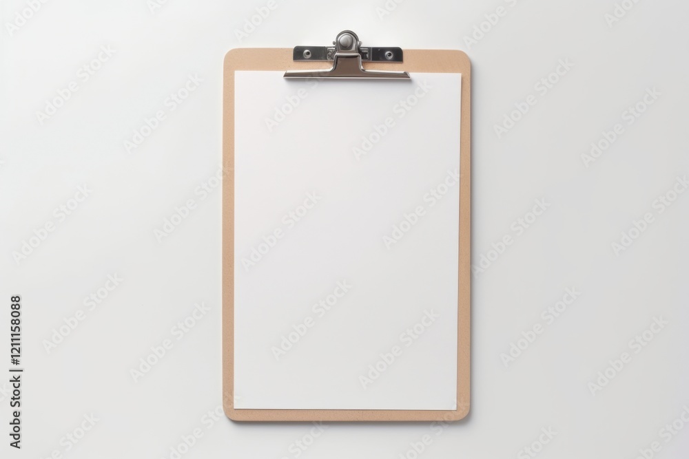 Blank Clipboard with White Paper for Writing and Notes Blank Clipboard with White Paper for Writing and Notes
