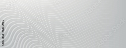 A gray background with a gray wavy line pattern. The background is smooth and minimalistic, featuring subtle curves and a sleek texture. Modern wavy line pattern background. Gray background vector.