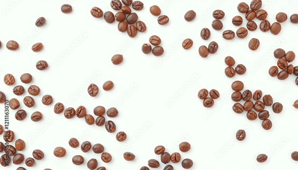 Obraz premium coffee beans on white background