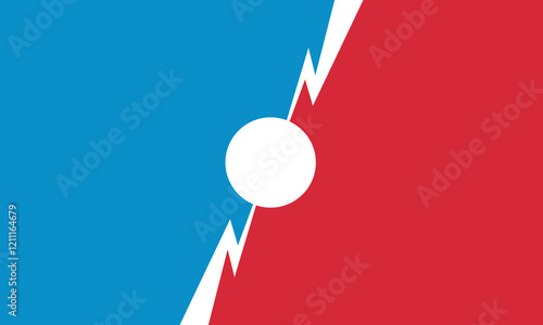 Versus. VS letters on a bright background. Concept of battle or competition. Duel between two players. Video games or fighting with competitors. Comic style design. Vector illustration