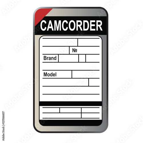 Technical label for Camcorder
