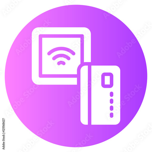 contactless gradient icon