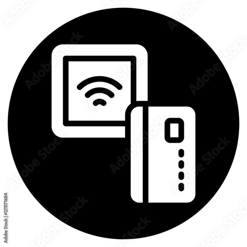 contactless glyph icon