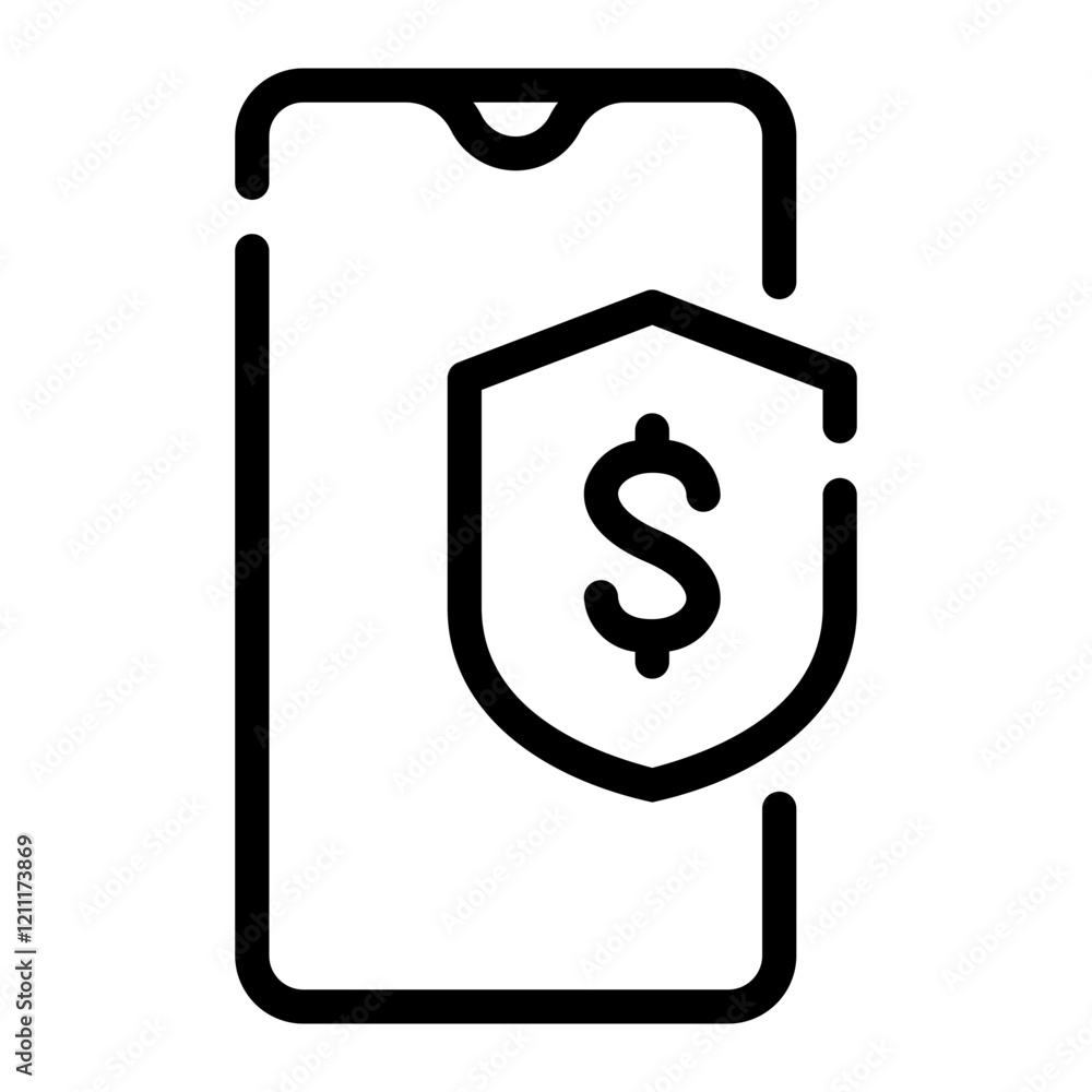 secure pay line icon secure pay line icon
