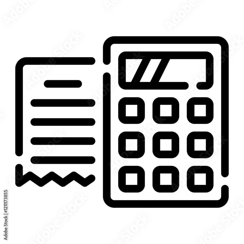 pos terminal line icon
