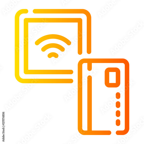 contactless gradient icon