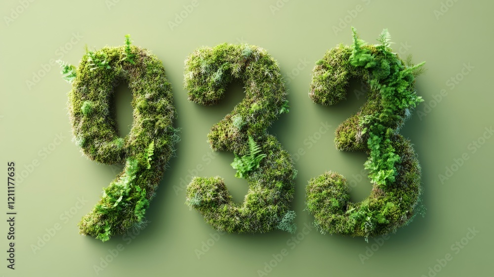 3.A sequence of numbers one to five, creatively formed using moss and organic plant elements, highlighted on a minimalistic neutral background to emphasize the textures and colors. 3.A sequence of numbers one to five, creatively formed using moss and organic plant elements, highlighted on a minimalistic neutral background to emphasize the textures and colors.