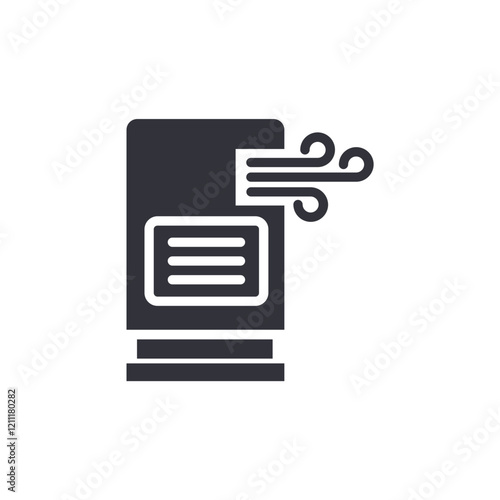 Air purifier solid icons, minimalist vector illustration ,simple transparent graphic element .Isolated on white background