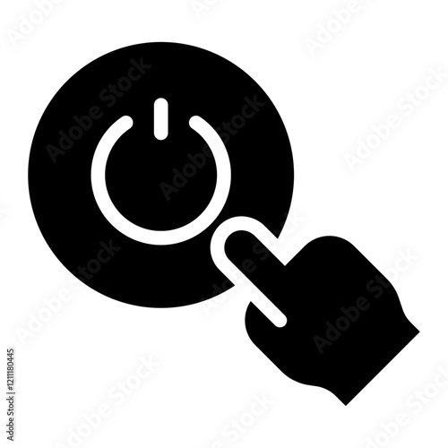 shut down glyph icon