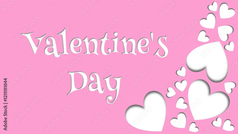Valentine's Day background illustration of love and hearts Valentine's Day background illustration of love and hearts