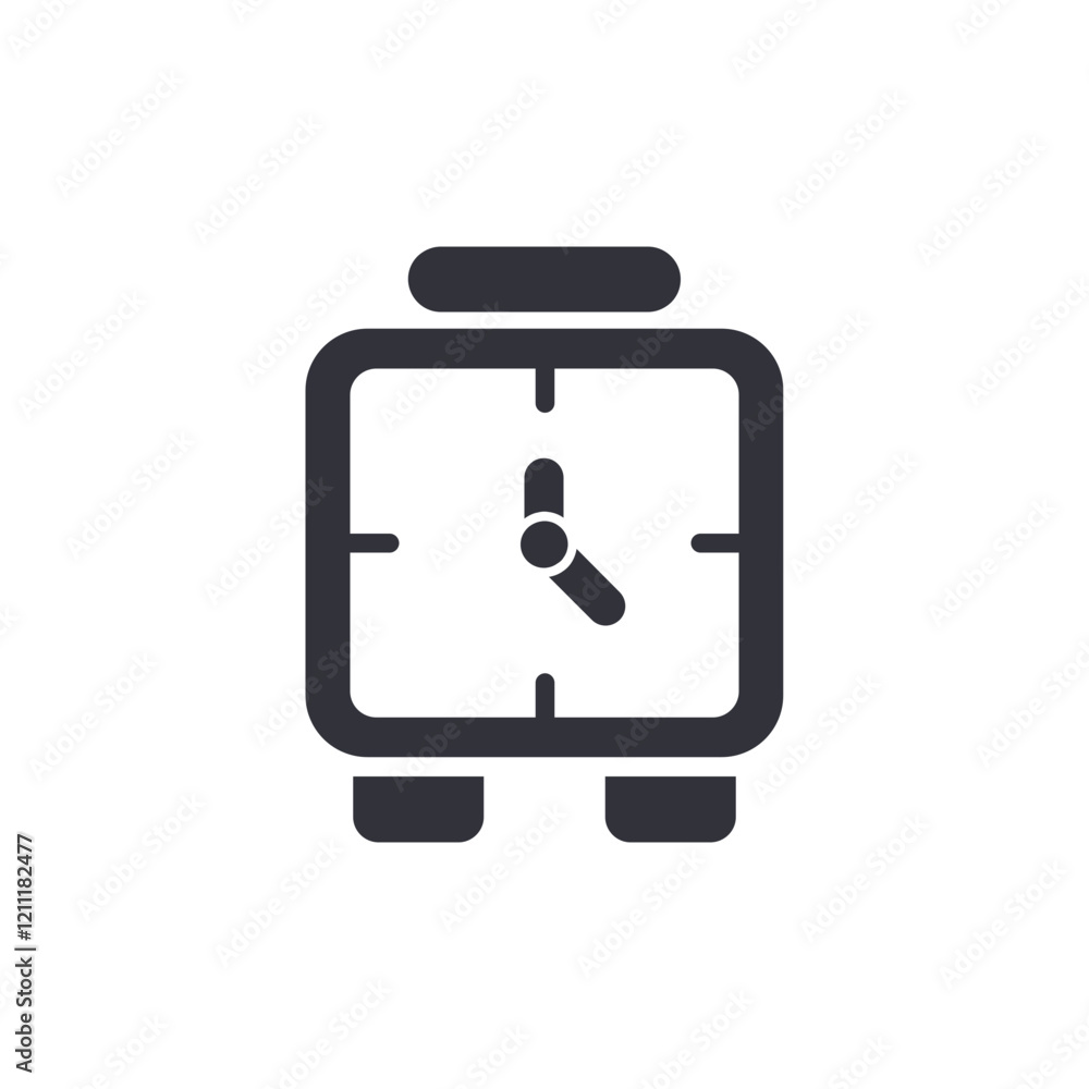 Alarm clock solid icons, minimalist vector illustration ,simple transparent graphic element .Isolated on white background Alarm clock solid icons, minimalist vector illustration ,simple transparent graphic element .Isolated on white background