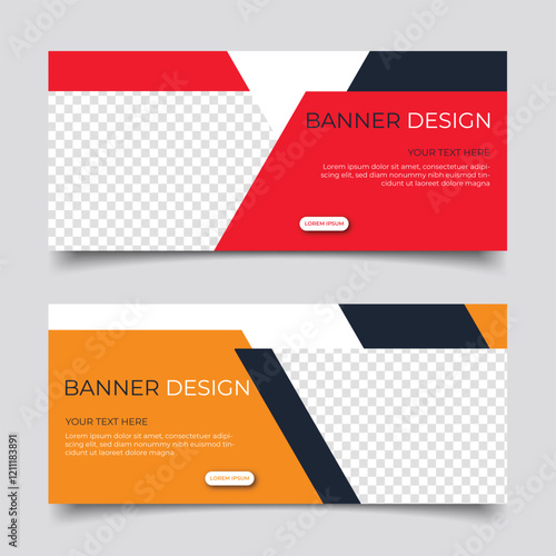 Modern business banner abstract design. Clean simple creative background vector template design