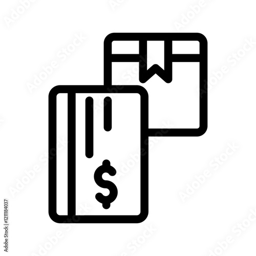 payment card item outline style