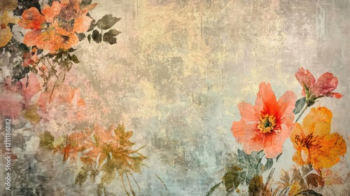 A vintage floral beach towel with faded, boho-inspired prints.