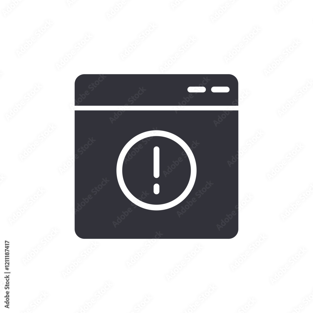Alert website solid icons, minimalist vector illustration ,simple transparent graphic element .Isolated on white background Alert website solid icons, minimalist vector illustration ,simple transparent graphic element .Isolated on white background