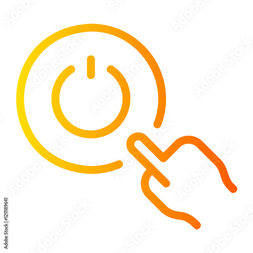 shut down gradient icon