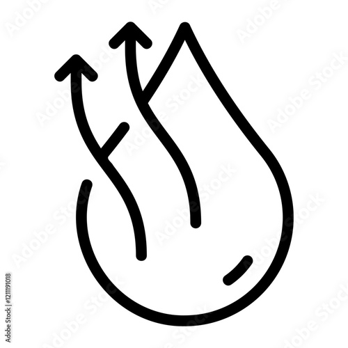 evaporation line icon
