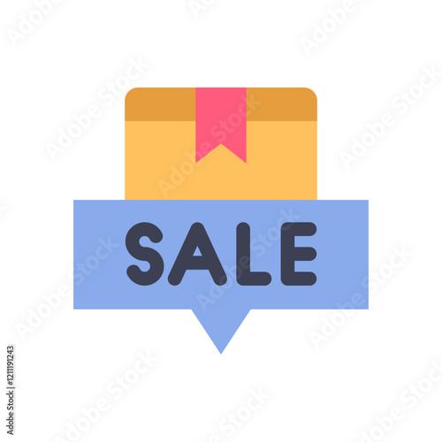 sale item flat style