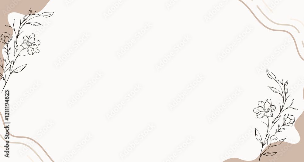 beige floral aesthetic hand drawn background. soft aesthetic background. beige floral aesthetic hand drawn background. soft aesthetic background.