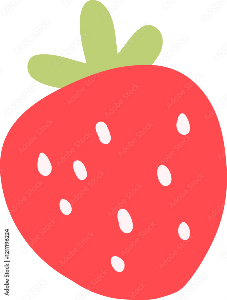 Obraz premium Flat Design Strawberry