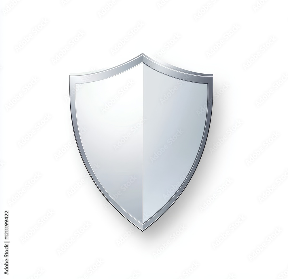 Silver shield, security, protection, safety icon. Silver shield, security, protection, safety icon.