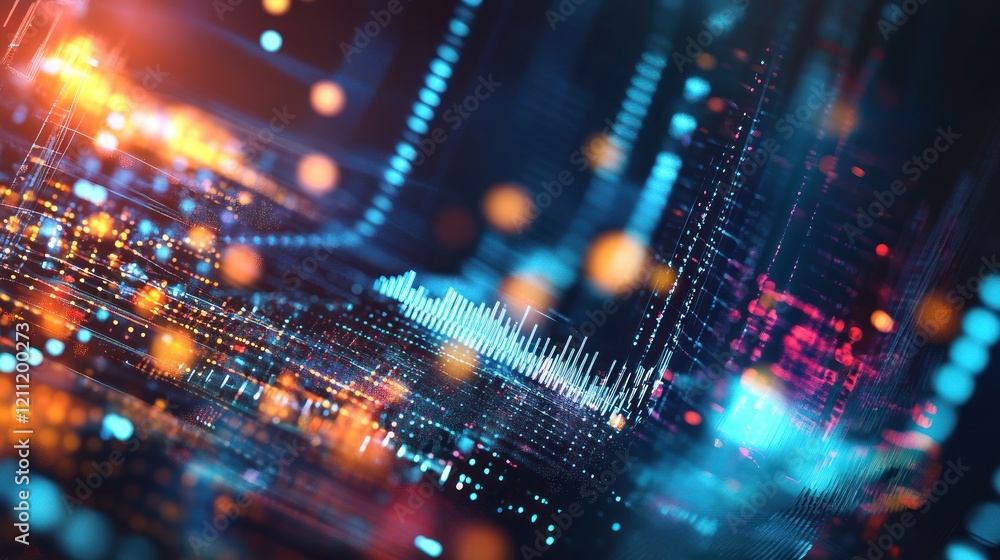 Abstract Digital Data Visualization: A Symphony of Light and Code Abstract Digital Data Visualization: A Symphony of Light and Code