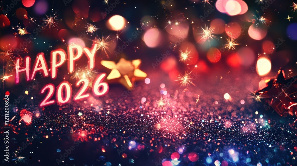 Happy New Year 2026! Sparkling Celebration Happy New Year 2026! Sparkling Celebration