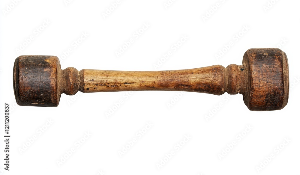 Antique wooden mallet, isolated on white background. Antique wooden mallet, isolated on white background.