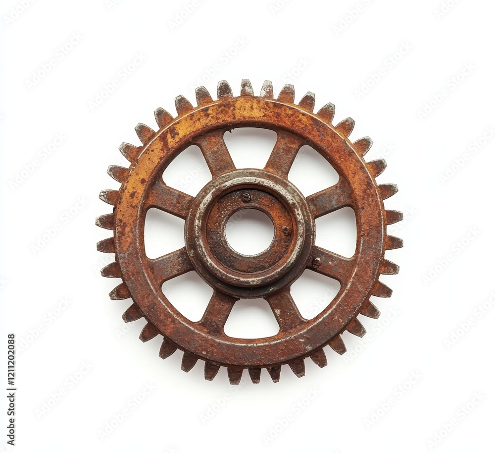 Rusty metal gear isolated on white background. (3) Rusty metal gear isolated on white background. (3)