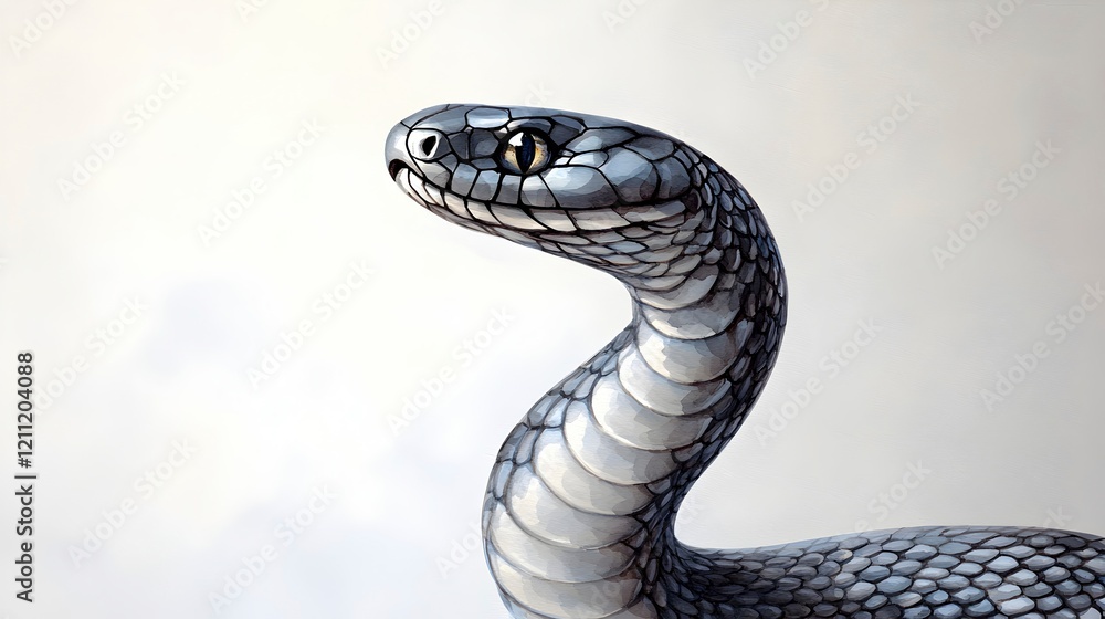 Fototapeta premium Realistic Snake Artwork in High Detail