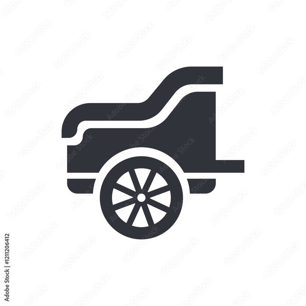 Ancient carriage solid icons, minimalist vector illustration ,simple transparent graphic element .Isolated on white background Ancient carriage solid icons, minimalist vector illustration ,simple transparent graphic element .Isolated on white background